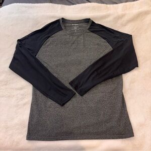 Long Sleeve Gray and Black Shirt